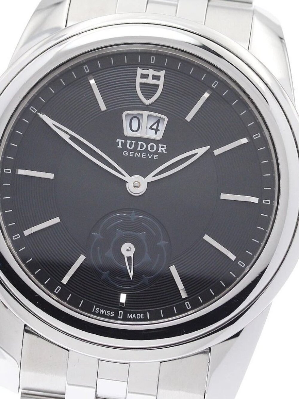 TUDOR Glamour 57000 Double date black Dial Automatic Men's Watch_948036